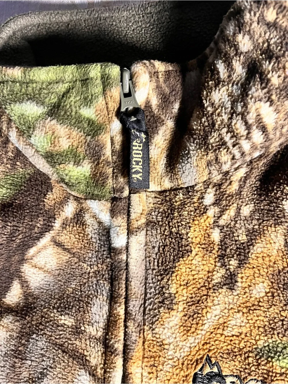 Rocky Camo Fleece 1/4 Zip Pullover Jacket Olive Green